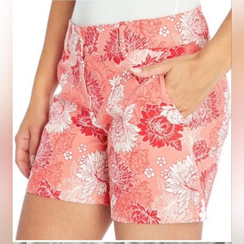 Isaac Mizrahi Pink Floral Women's Bermudas